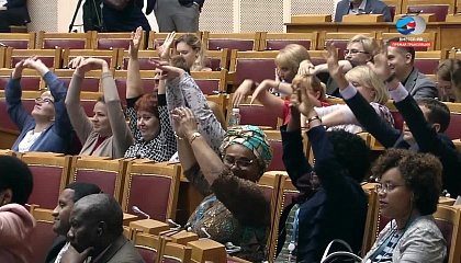 Пленарное заседание — межпарламентский диалог «Женщины за устойчивое развитие глобального мира». Часть 2. Запись трансляции 21.09.2018
